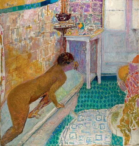 La Sortie De La Baignoire Pierre Bonnard Painting Nude Painting