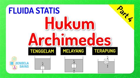 Fluida Statis Part Hukum Archimedes Tenggelam Melayang Terapung