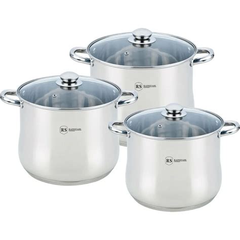 Набор кастрюль Rainstahl RS/CW 2503-06 6 предметов, 11.3 л, 13.6 л, 16. ...