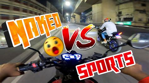 Naked Sports Vs Sports Bike City Run Yamaha R Vs Lifan Kp YouTube