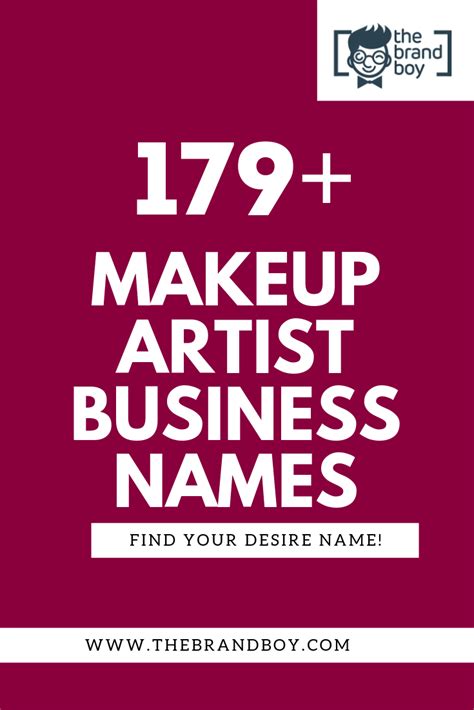 Catchy Makeup Artist Name Ideas Video Infographic Makeup