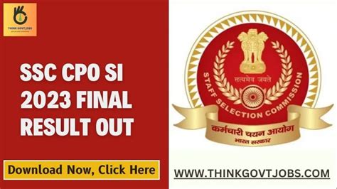 Ssc Cpo Si Final Result