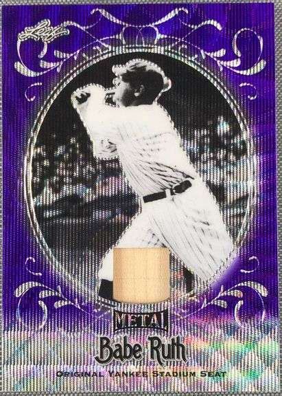 2019 Leaf Trading Babe Ruth Yankee Stadium Seat Card Matthew Bullock Auctioneers