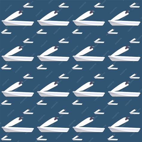 Premium Vector Jet Ski Vector Pattern 4