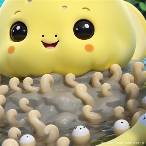 Chubby Octopus Plushie In Hot Spring Stable Diffusion Online