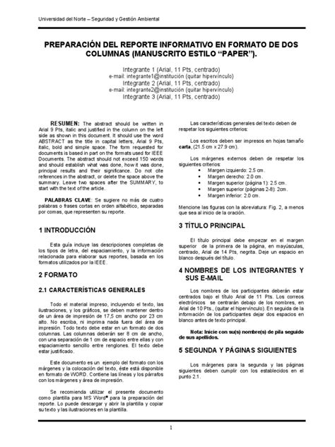 Plantilla Ieee | PDF | Infografia | Impresión