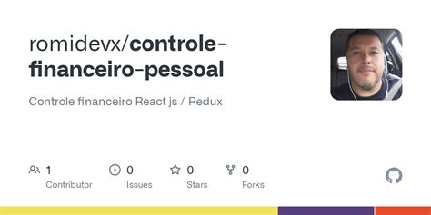 github romidevxcontrole financeiro pessoal controle financeiro