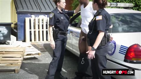 Foursome In The Hood With Three Horny Cops And A Black Rapper With Massive Cock Waiting For Them