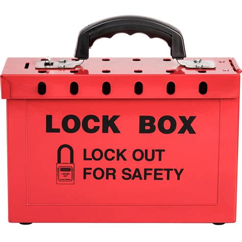 amazoncom wuweot group lock box red portable lockout tagout box loto