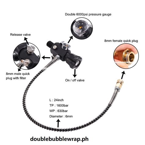 Pcp Adapter Regulator Cylinder Refill Supply Valve Paintball Fittings