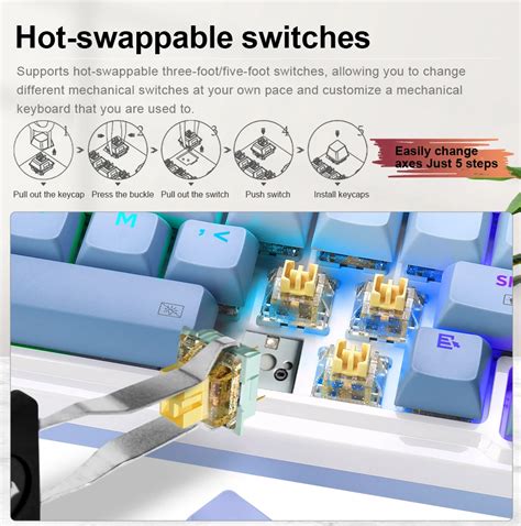 Redragon Ks B Usb Rgb Mechanical Gaming Wired Keyboard Keys Layout Hot Swap Compact