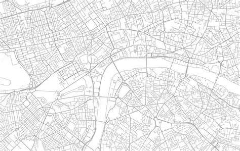 White And Grey Vector City Map Of London Stock Vector Illustration Of