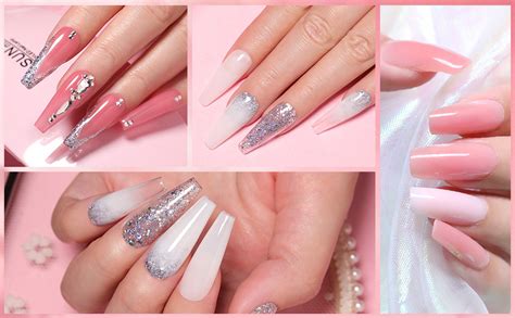 Amazon Born Pretty Poly Nail Extension Gel Kit Colors Poly Nails Gel Kit Nude Clear Jelly