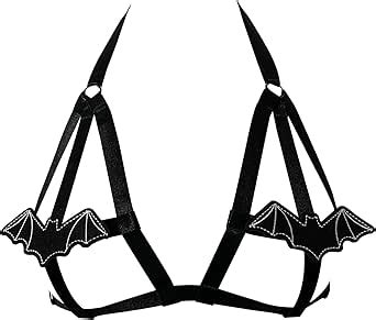 Amazon Sinroyee Women S Sexy Lingerie Bikini Tops Anime Devil Cosplay Costume Goth Harness