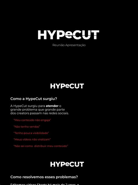 Hypecut Apresentação Pdf Negócios Direito