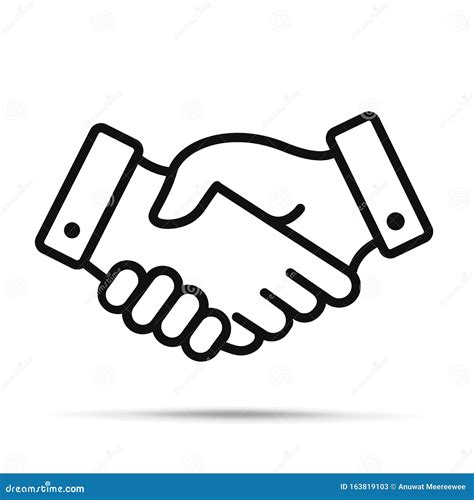 Handshake Icon Shaking Hands Is A Symbol Of Greeting And Business