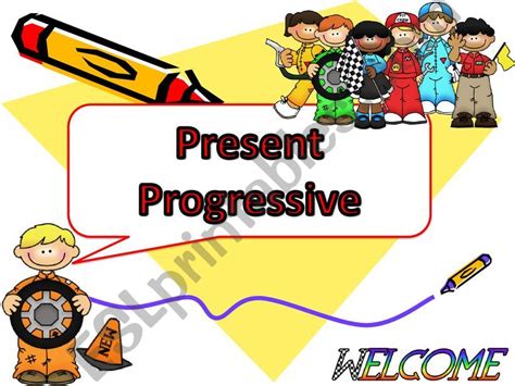 Esl English Powerpoints Present Progressive