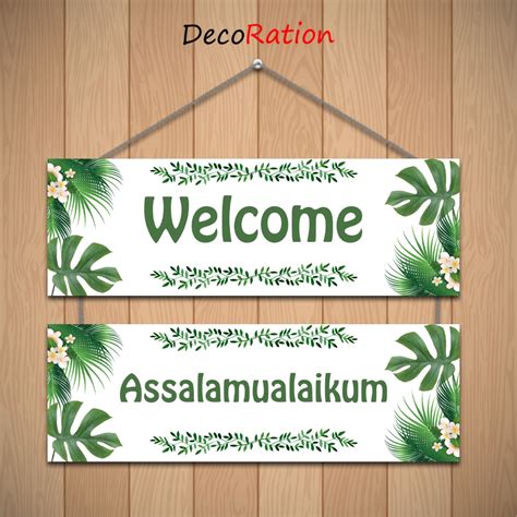 Jual Hiasan Dinding Gantungan Pintu Shaby Tulisan Welcome Dan