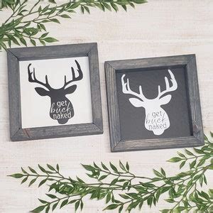 Get Buck Naked Sign Bathroom Sign Cabin Bath Sign Cottage Bath Sign Cabin Sign Cottage Sign