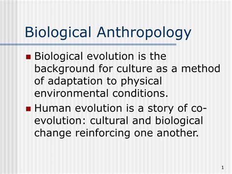 biological anthropology powerpoint