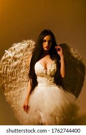 1 675 A Long Haired Brunette And An Angel Images Stock Photos Vectors Shutterstock