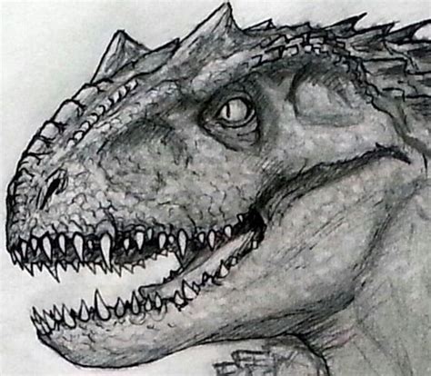 Jurassic World Indominus Rex Drawing at PaintingValley.com | Explore ...