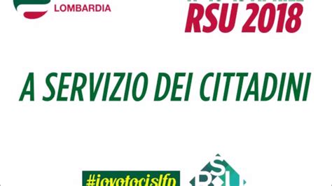 Lavoro Pubblico Bene Di Tutti RSU 2018 Vota CISL FP YouTube