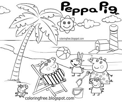 Peppa Pig Family Coloring Pages at GetDrawings | Free download