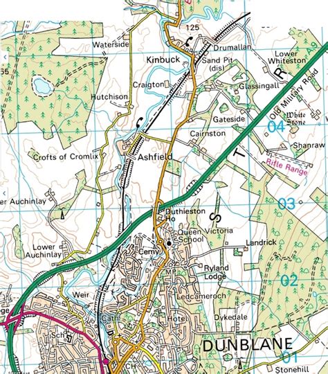 photographs  map   cathedral town  dunblane   allan water  central scotland