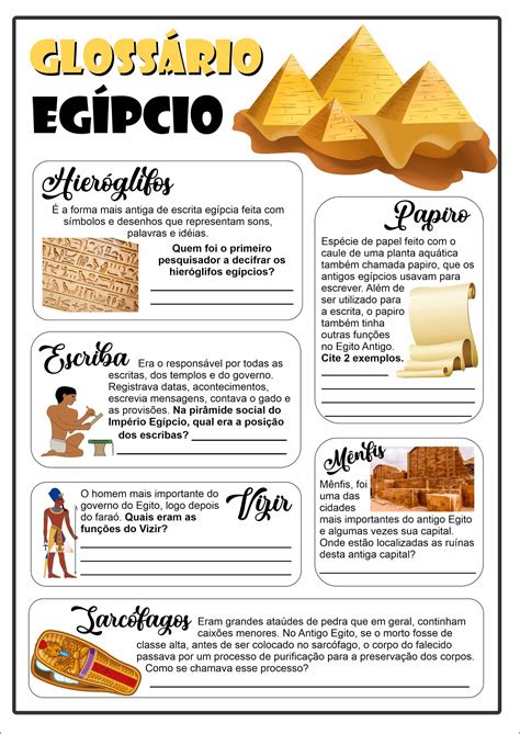Atividades Sobre O Egito Antigo - RETOEDU