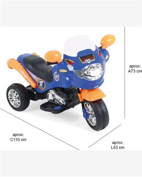 Riachuelo Moto Elétrica Infantil V6 Speed Chopper Xplast AZUL