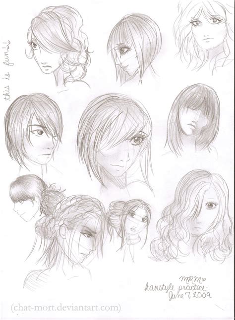 Hairstyle Practice By Chat Mort On Deviantart