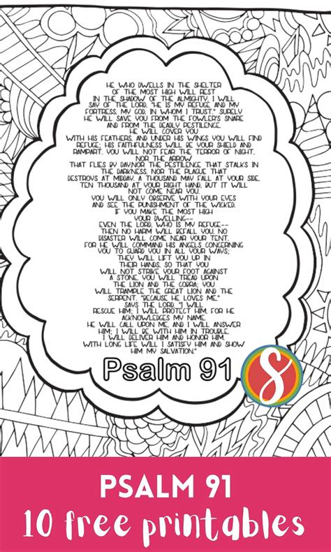 Free Psalm Coloring Pages Stevie Doodles