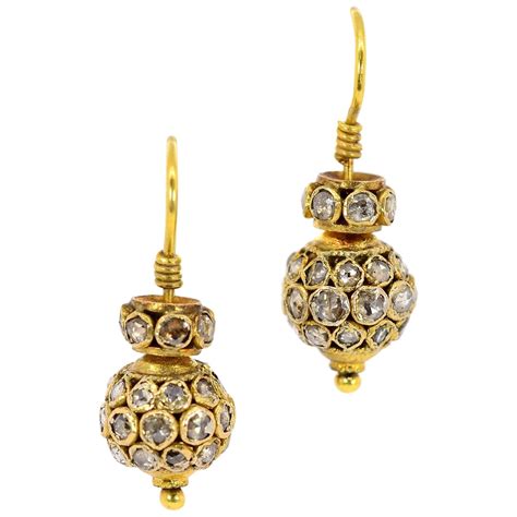 Victorian Gold Acorn Design Earrings At 1stdibs Victorian Gold Earrings