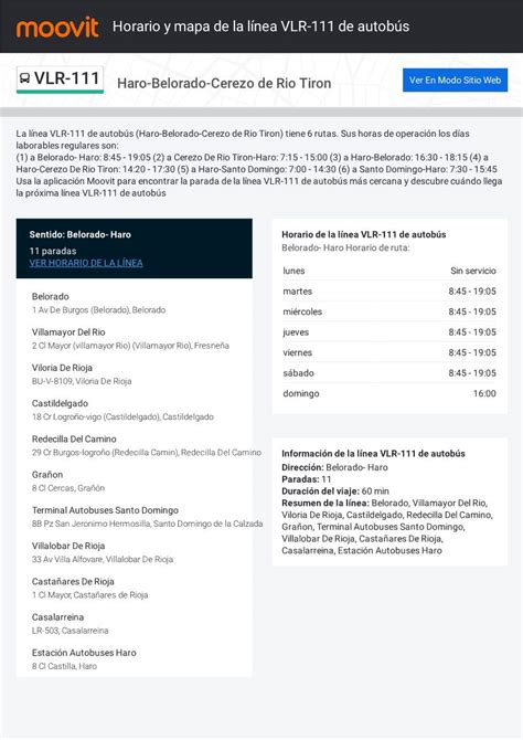 Horario Y Mapa De La Ruta Vlr De Autob S Docslib