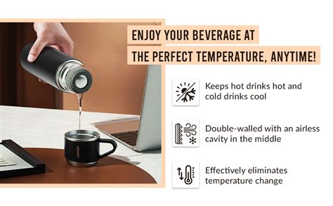 Latest Steel Vacuum Flask Set With Stainless Steel Cups Combo Ml Keeps Hot Cold Ideal