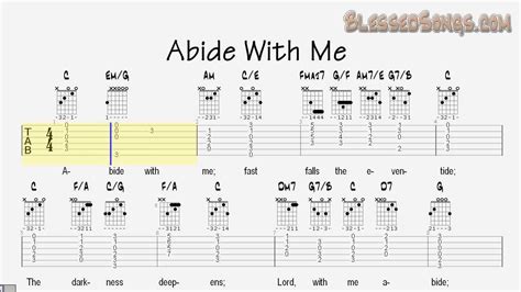 Abide With Me - Classical Guitar Lesson - tablature and chords - YouTube