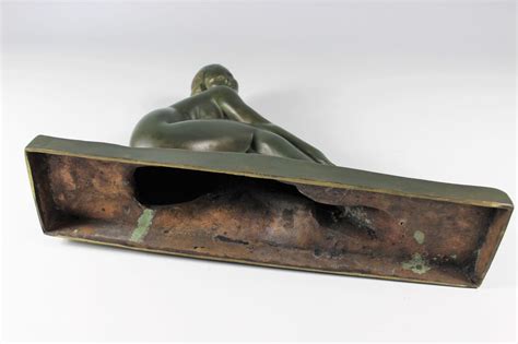 Art Deco French Bronze Seated Nude By Amedeo Gennarelli C Statue