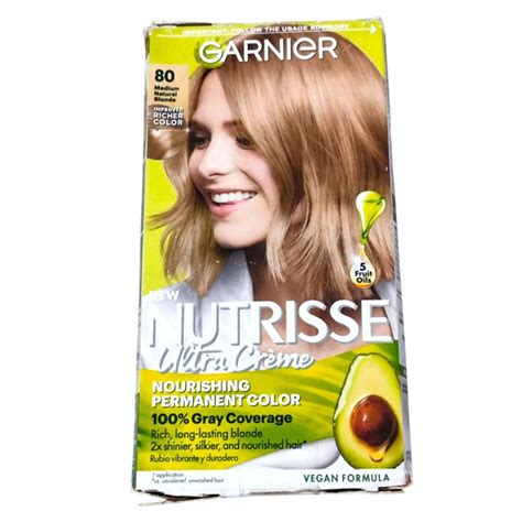 Garnier Nutrisse Ultra Creme Coverage Nourishing Permanent Hair Color Medium Natural Blonde