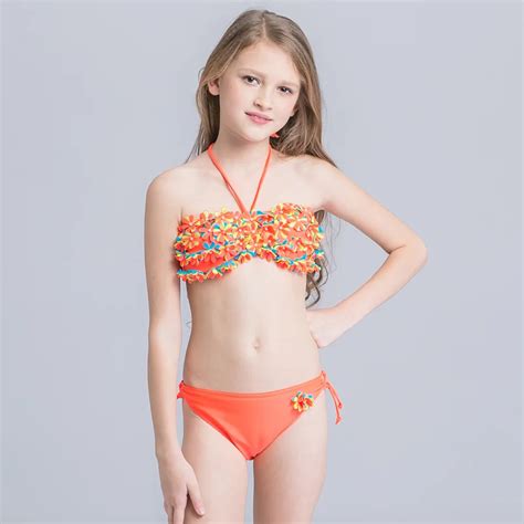 Floral Bikini Für Große Mädchen Kinder Schwimmanzug 2 Stücke Bad Anzug Mädchen Maillot Bain