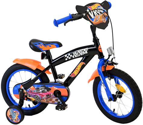 Hot Wheels Kinderfiets Jongens Inch Zwart Oranje Blauw Wheelerz