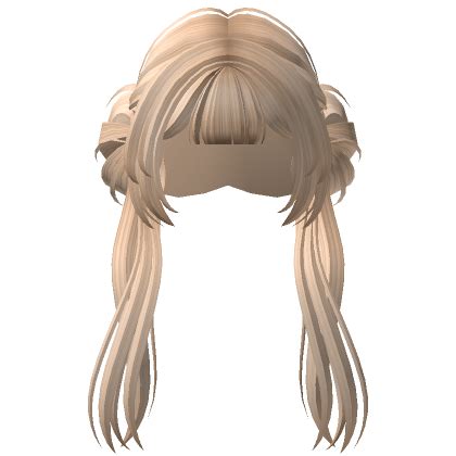 Cute Low Double Buns In Blonde Roblox