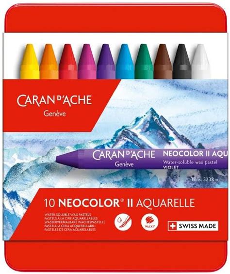 Caran d Ache Neocolor II Boîte de 15 crayons de couleur Multicolore