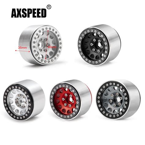 AXSPEED Aluminum Alloy 1 9 Inch Beadlock Wheels Rims For 1 10 RC