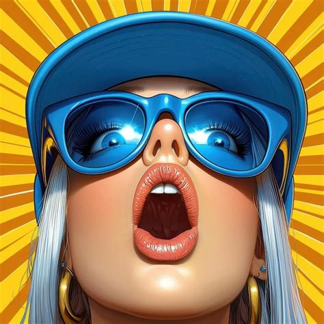 Ilustração Em Estilo Pop Art Com Cores Brilhantes E Elementos Gráficos