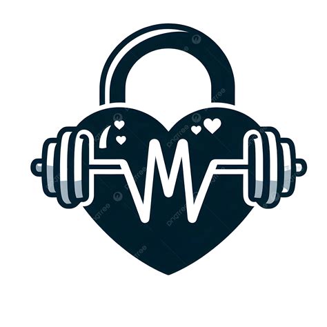 A Lock Or Heart Symbol Emphasizing Dedication And Love For The Fitness