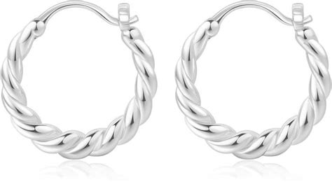 Boucles D Oreilles Créoles Torsadées Pour Femme Boucles D Oreilles