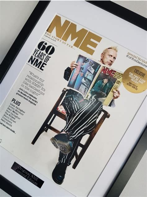 John Lydon The Sex Pistols Framed Original Nme Year Tribute Front Cover Icon Republic