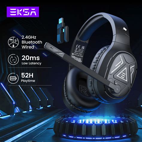 Беспроводные наушники EKSA E5 BT 2,4 ГГц с микрофоном, Bluetooth 5,3 ...