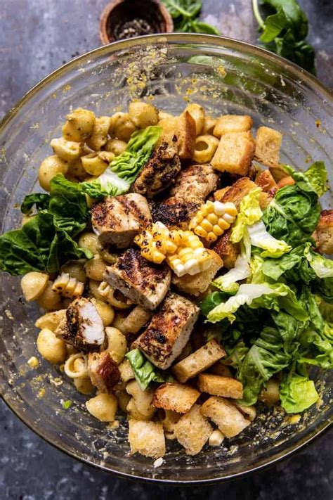 Pesto Chicken Corn And Avocado Bacon Pasta Salad Half Baked Harvest